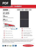 550W Half-cut Solar Panel Datasheet | PDF | Solar Panel | Solar Power
