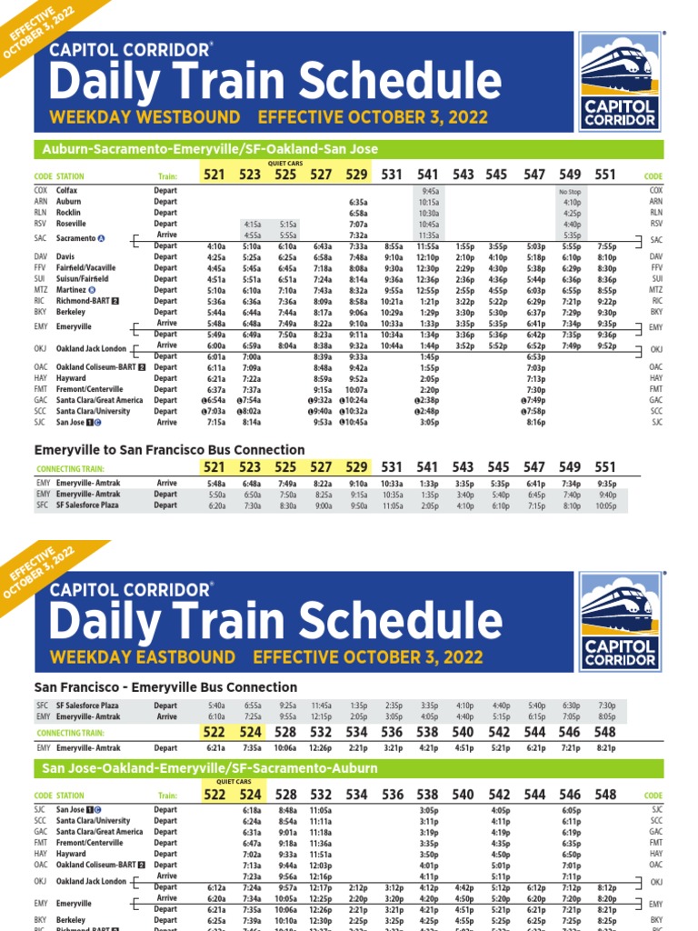 Train Schedules | PDF | Bay Area Rapid Transit | Land Transport
