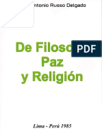 De filosofía, paz y religión