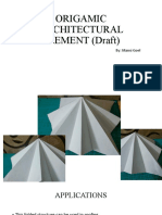 ORIGAMIC ARCHITECTURAL ELEMENT (Draft)