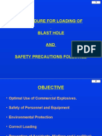 Procedure For Loading of Blast Hole AND Safety Precautions Followed