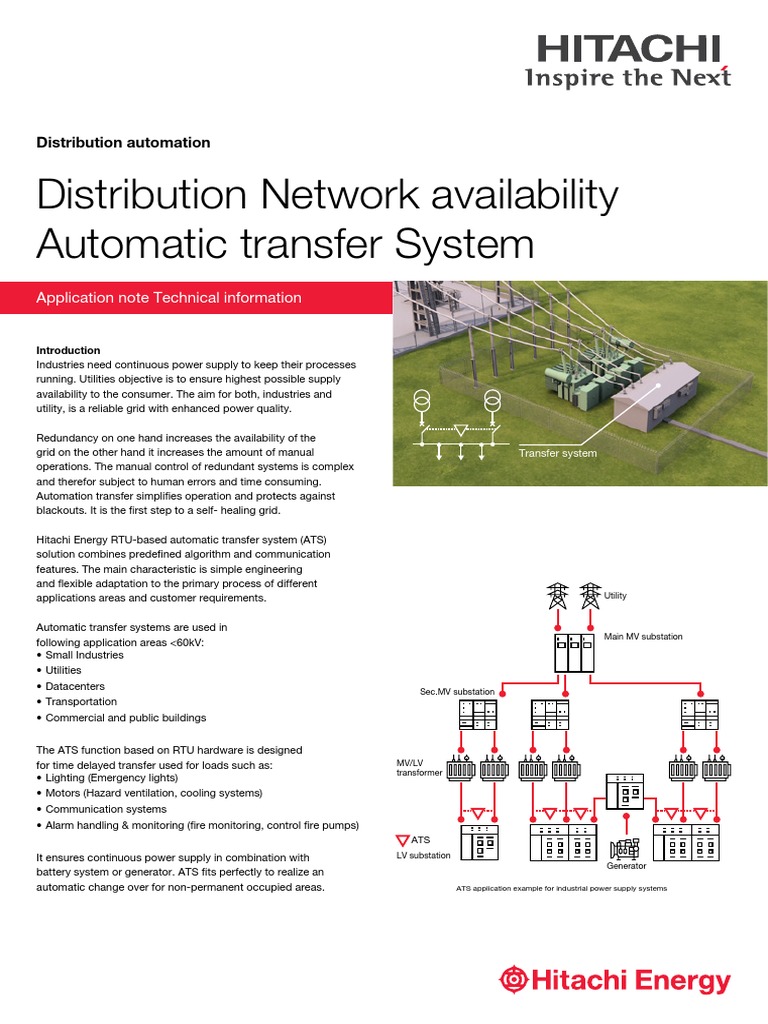 RTU500 ATS Application Note 1KGT151087 A4 PDF | PDF | Electrical Grid ...