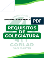 Modelo de Presentación de Los Requisitos de Colegiatura