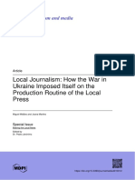 Local Journalism: How The War in Ukraine Imposed Itself On The Production Routine of The Local Press