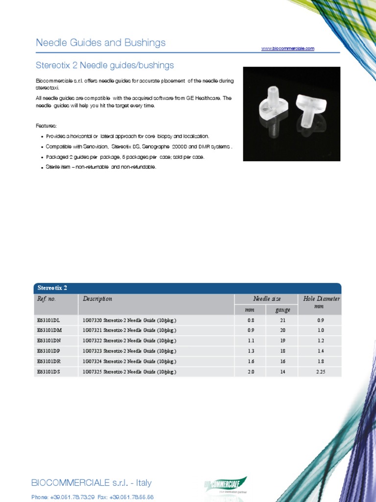 Stereotix 2 Needle Guides Overview | PDF