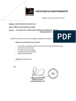 Certificado de Mantenimiento JLG 4017RS FTDJ606 Salfa - Manipulador