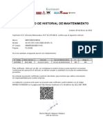 Certificado de Mantención PZ-GH58