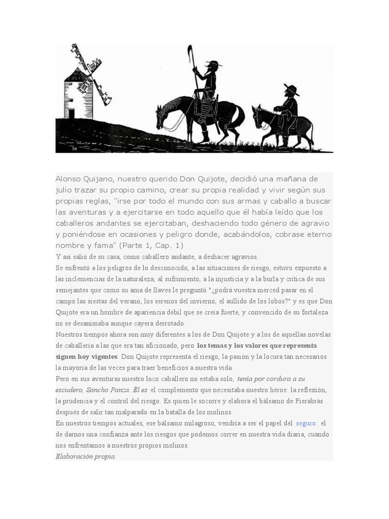 Alonso Quijano PDF Don Quijote