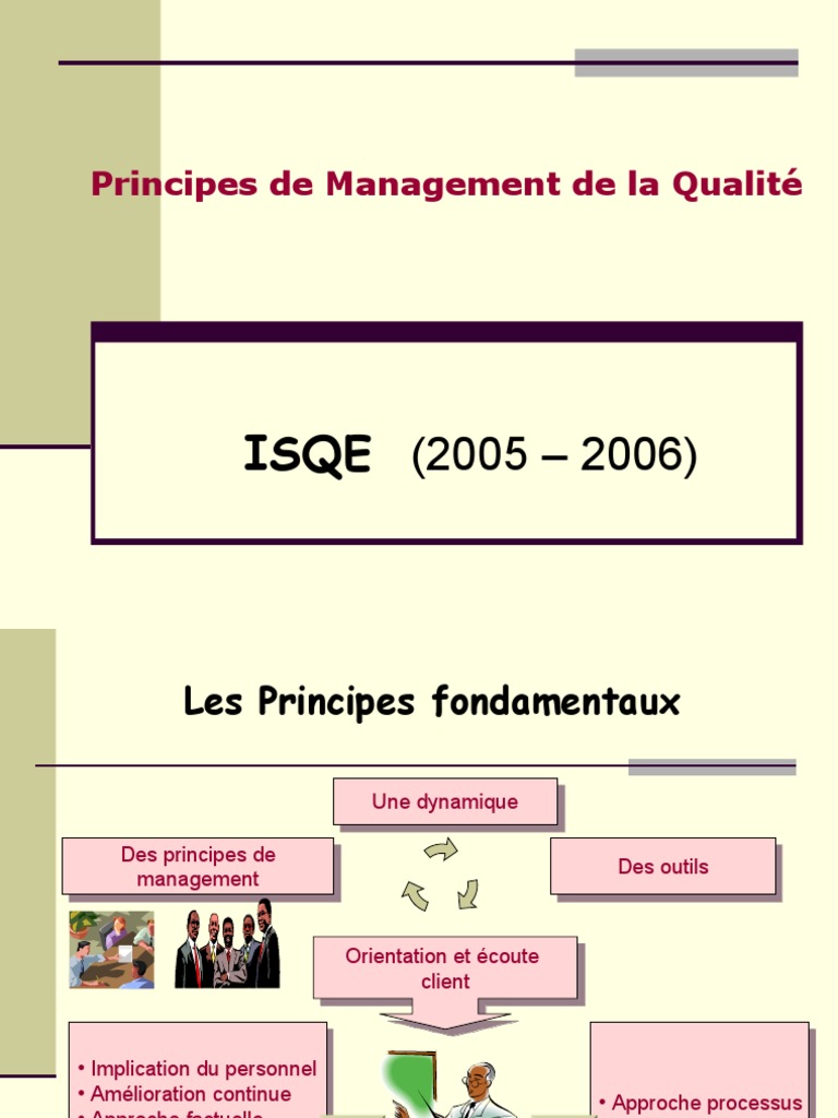 Management Qualité: Principes et ISO 9000 | PDF | Système de management ...