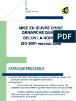 Mise en Œuvre D'Une Demarche Qualite Selon La Norme ISO 9001 Version 2008