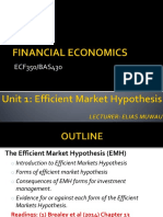 Unit 1 - Efficient Market Hypothesis