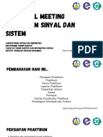 Technical Meeting Praktikum Sinyal Dan Sistem