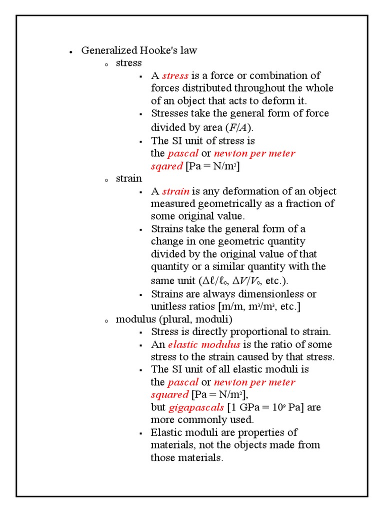 kontroversiel Justering Træde tilbage Hooke's law | PDF | Young's Modulus | Elasticity (Physics)