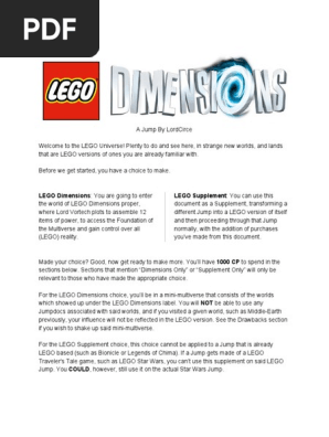 LEGO Dimensions JumpChain + Supplement