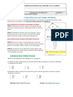 Descomposicion Factores Primos