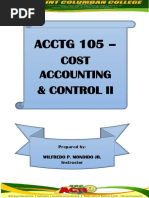 Acctg 105 Module 4 - Process Costing - Fifo & Average Costing Methods