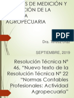 Normas de medición y exposición de la actividad agropecuaria