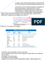 Types of Colloidal Systems and Their Properties