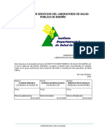 Portafolio de Servicios Del Laboratorio de Salud Pública de Nariño