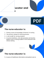 Roles and Responsibilities of The Nurse As Health Educator PDF