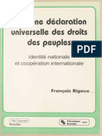 Pour Une Dclaration Universelle Des Droits Des Peuples Identité Natio Et Coopération Inter