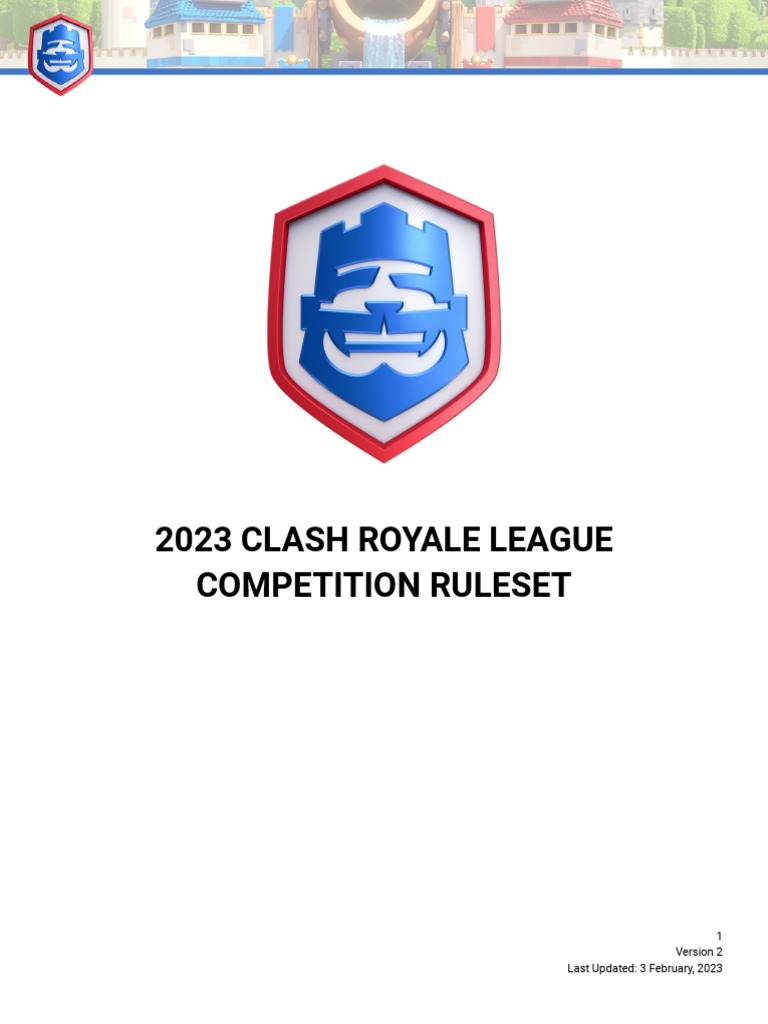 2023 Clash Royale League Competition Ruleset PDF Identity Document