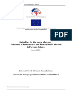 Guidelines For The Single Laboratory Validation of Instrumental and Human Based Methods in Forensic Sciene - 2014