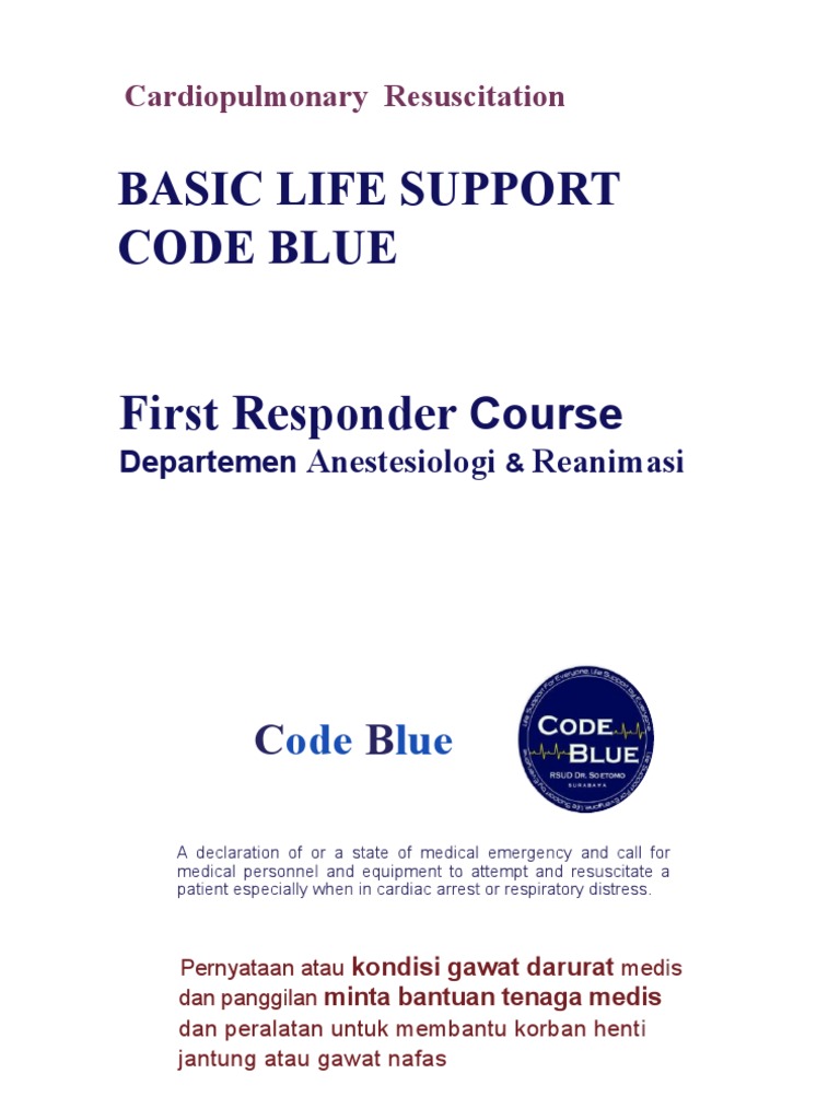 First Responder Course: BLS & CPR Overview | PDF | Cardiopulmonary ...