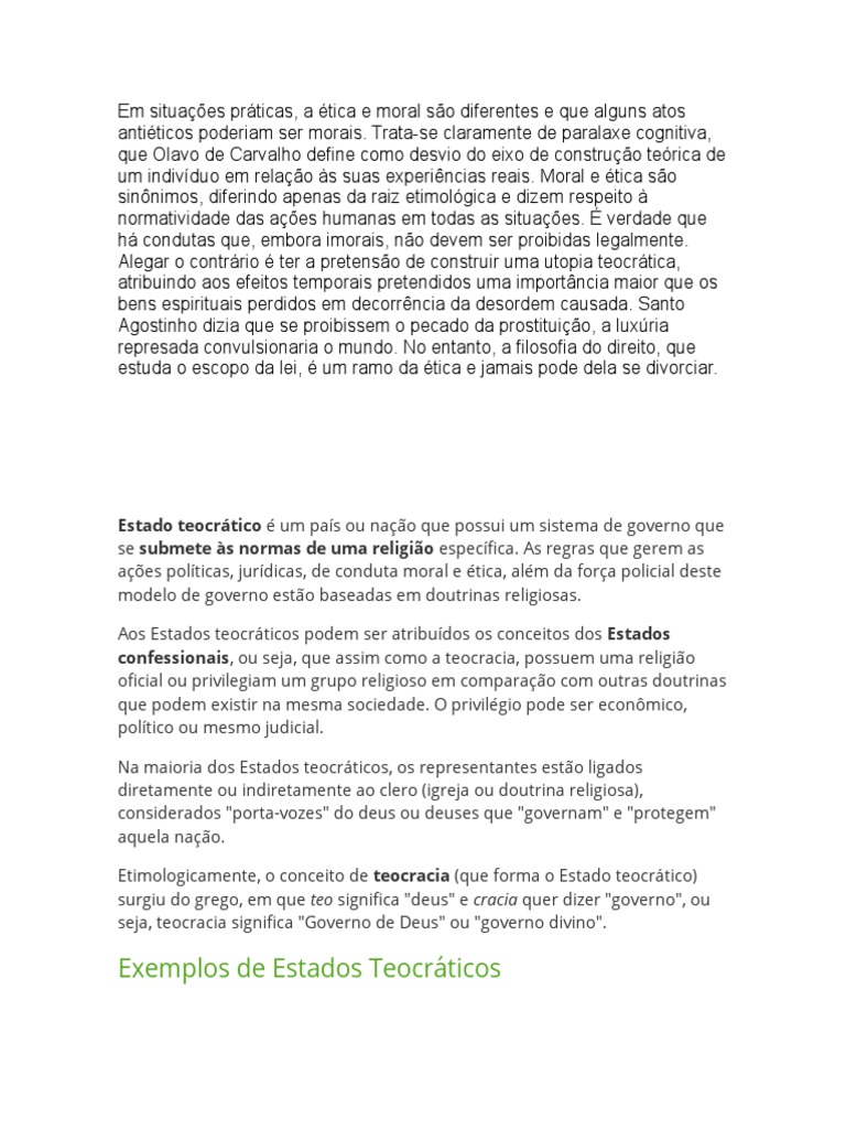 Consequências de um Governo Teocrático | PDF | Samuel | Jesus