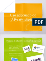 APA 6 edición: Uso adecuado