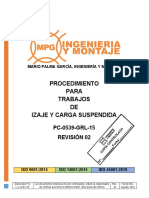 PC-0539-GRL-15 Procedimiento de Izaje y Carga Cuspendida Rev 02