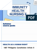 Community Health Nursing Syllabus Guide