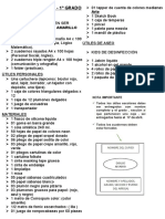 Lista de Utiles de Primer Grado