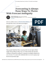 Demand Forecasting Is Always Wrong - Three Ways To Thrive With Forecast Ambiguity