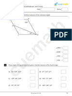 6th Grade Math Worksheet Triangles Quadrilaterals and Circles PDF