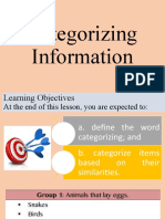 Categorizing Information