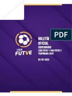Boletín Suspensiones - Temporada 2022 Liga FUTVE - 02-02-2023