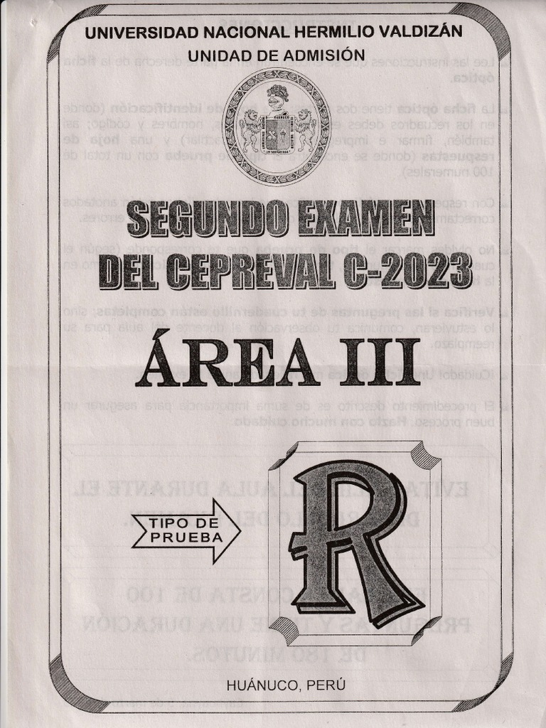 2°EXAMEN CEPREVAL AREA III - 093312 Ciclo C | PDF | Macedonia (antiguo ...