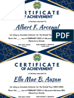 Blue Gold Certificate