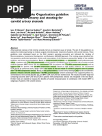 European Stroke Organisation guideline on endarterectomy and stenting for carotid artery stenosis, 2021