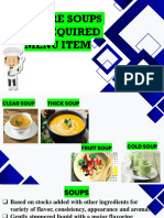 Prepare Soups for Required Menu Items