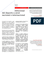 Estructura Institucional Del Deporte A Nivel Nacional e Internacional