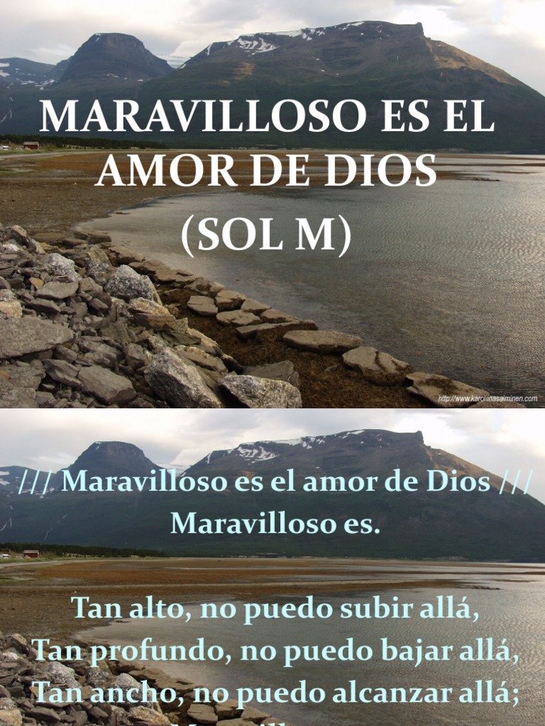 Maravilloso Es El Amor de Dios (Sol M) | PDF