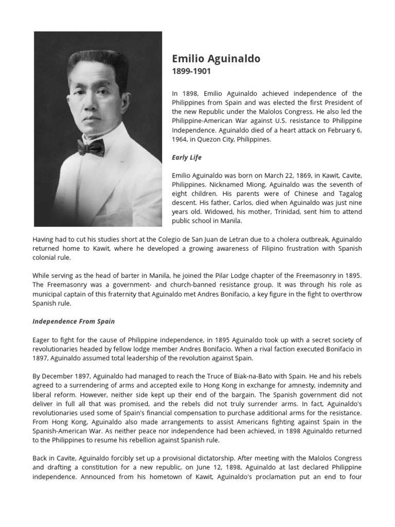 List of Presidents of The Philipines PDF Philippines Government
