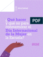 Guia para Conmemorar El 8M en Las Escuelas