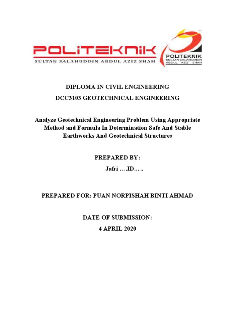 Analyze Geotechnical Engineering Problem Pdf Deep Foundation