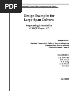 Design Examples For Large-Span Culverts