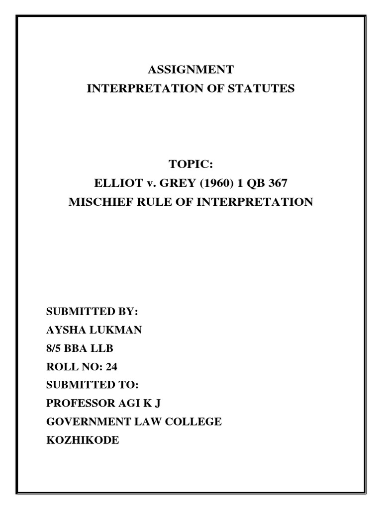 Interpretation of Statute PDF Justice Crime & Violence