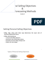 Personal Selling Objectives & Sales Forecasting Methods