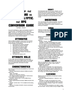 PUNKAPOCALYPTIC CONVERSION GUIDE